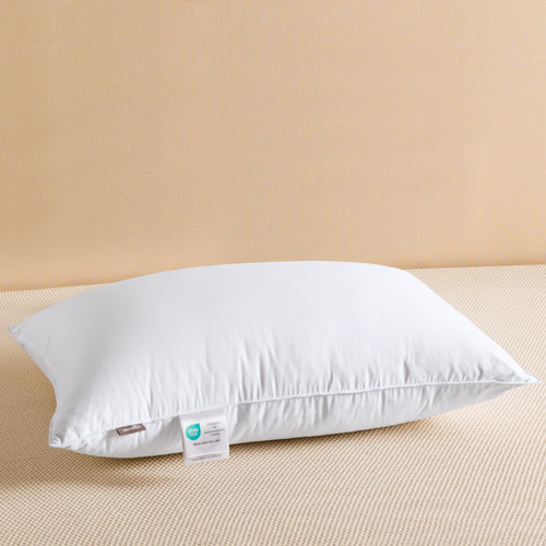 ABOUTABED Upgraded Soft Goose Feather Down Pillow Standard Size, Luxury Feather Pillow for Sleeping, Smooth Down-Proof Fabric, Hotel Collection Bed Pillow (White, 20x26 Inches)