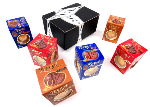 Terry's Chocolate Oranges 3-Flavor Variety: Two 5.53 oz Packages Each of Dark, Toffee, and Milk in a BlackTie Box (6 Items Total)