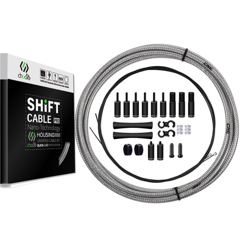 CNC 2xPro Bike Shifter Cable Set for Shimano/SRAM,Road Bike Derailleur Cable?Gear Cable Housing Coated Braided & Teflon Inner line for Bicycle/Mountain Bike?Black/Gold/Silver/Titanium Silver?