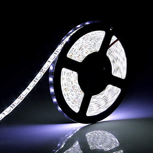 SUPERNIGHT (TM) 16.4FT 5M SMD 5050 Waterproof 300LEDs Cool White LED Flash Strip Light,LED Flexible Ribbon Lighting Strip,12V 60W SUPERNIGHT (TM) 16.4FT 5M SMD 5050 Waterproof 300LEDs Cool White LED Flash Strip Light,LED Flexible Ribbon Lighting Strip,12V 60W
