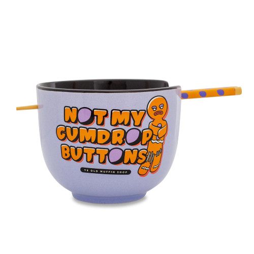 Silver Buffalo Shrek Gingerbread Man 20-Ounce Ceramic Ramen Bowl and Chopstick Set