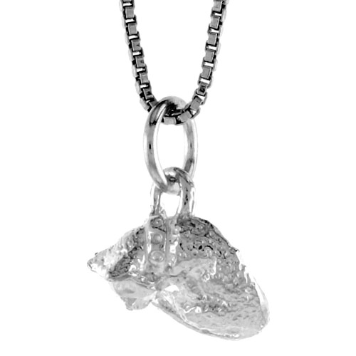 Sterling Silver Teeny Cat Pendant, 3/8 inch