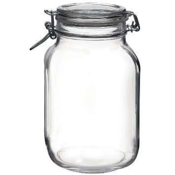 Bormioli Rocco Fido Round Clear Jar, 67.75-Ounce