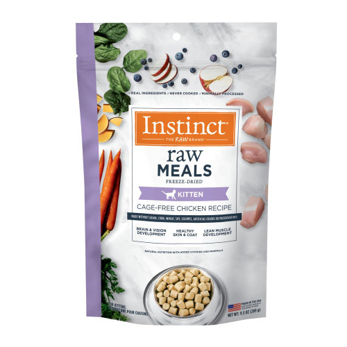 Instinct Freeze Dried Raw Meals for Kittens Chicken Recipe Cat Food, 9.5 oz. Bag