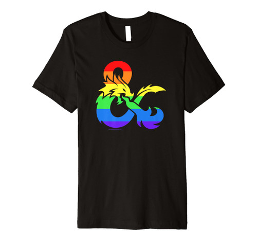 Dungeons & Dragons Rainbow Pride Flag Logo Premium T-Shirt