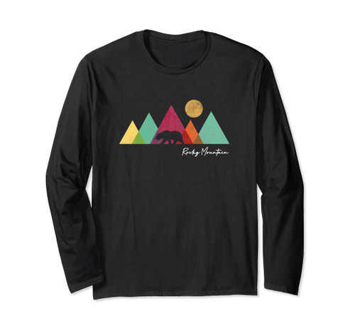 Rocky Mountains National Park Colorado Souvenir Bear Graphic Long Sleeve T-Shirt Rocky Mountains National Park Colorado Souvenir Bear Graphic Long Sleeve T-Shirt