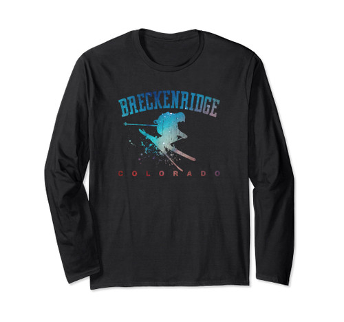 BRECKENRIDGE COLORADO Alpine Snow Skiing Rocky Mountains Long Sleeve T-Shirt BRECKENRIDGE COLORADO Alpine Snow Skiing Rocky Mountains Long Sleeve T-Shirt