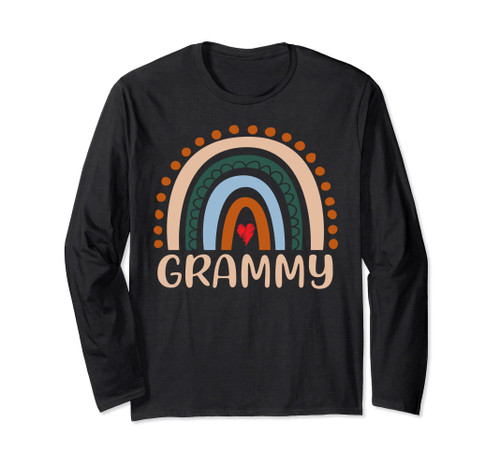 Grammy Rainbow Grandma Cute Mothers Day Funny Grammy Long Sleeve T-Shirt