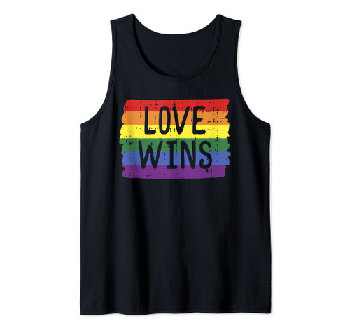 Love Wins Funny Rainbow Flag Gay LGBT Pride Support Gift Tank Top Love Wins Funny Rainbow Flag Gay LGBT Pride Support Gift Tank Top