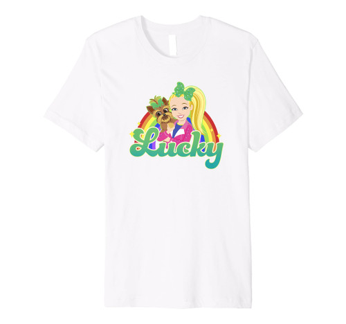 JoJo Siwa St. Patrick's Day Lucky Rainbow & BowBow Portrait Premium T-Shirt