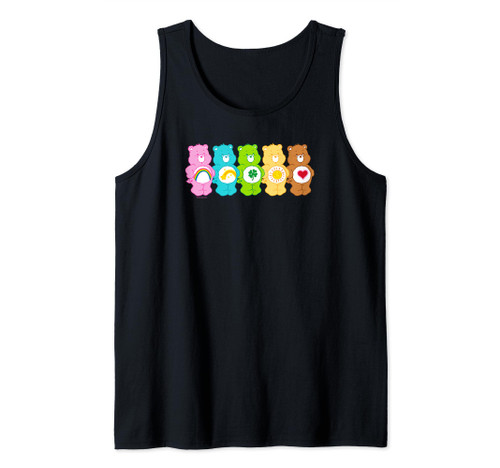 Care Bears Vintage Classic Rainbow Bears Group Line Up Tank Top