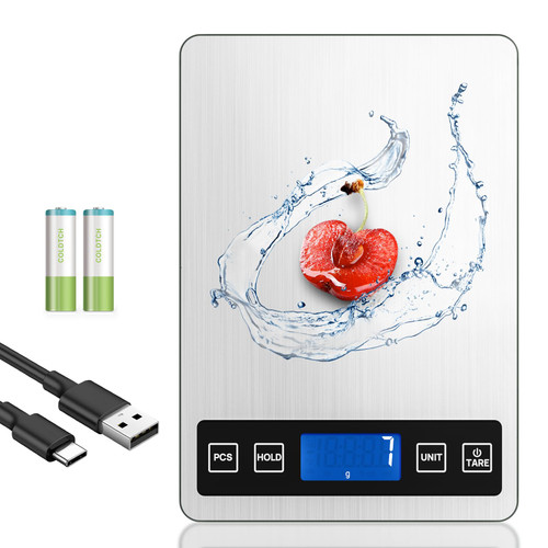 MEILEN Food Scale?22lb/10kg Digital Kitchen Scale for Cooking & Baking, Grams & Ounces Weight Scale, Rechargeable & High-Precision with Tare and Counting Function