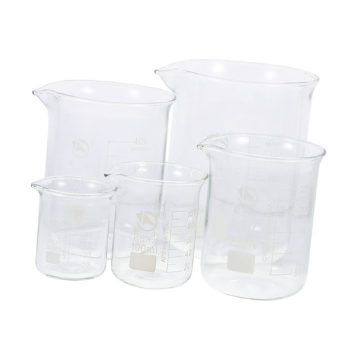 Luxshiny 5pcs Beaker Measuring Glass Graduated Cups High Borosilicate Measuring Cup Measuring Cup Laboratory Glass Measuring Cups for Liquids Transparent Measure Cups Concentrate