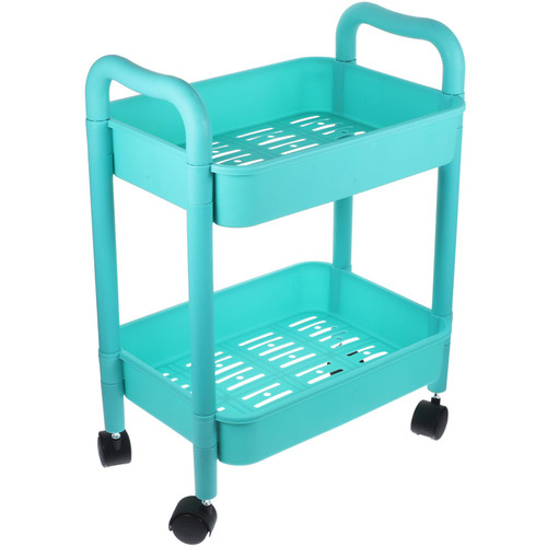 Hohopeti Trolley Rack Storage Shelves Storage Cart Shelf for Bathroom Rolling Organizer Cart Trolley Cart Rolling Cart Multi-Layer Trolley Stand Pp Second Floor Roller Cart