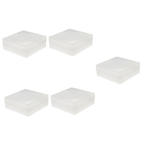 5pcs Box Tube Box Plastic Freezing Test Tubes Box Cryovial Storage Box Microtube Storage Box Tube Tester Vial Holder Cryovial Vial Rack Test Tube Rack Plastic Pipe Pp