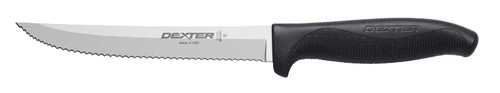 Dexter-Russell 6" Scalloped Utility Knife, Black