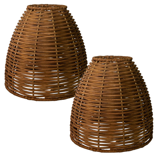 Nursery Shade Rattan rattan lamp shade set of 2,boho lamp shades replacement,brown lampshades sconce/chandelier shades,boho lampshade for pendant light floor lamps wall sconces light fixture