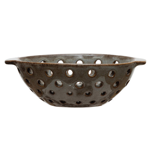Creative Co-Op Stoneware Berry, Reactive Glaze, Brown (Each One Will Vary) Bowl