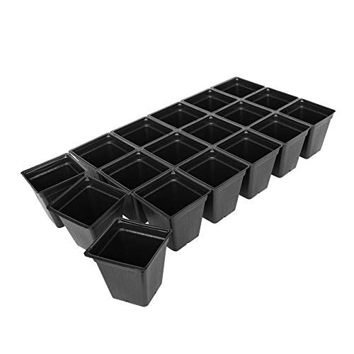 Handy Pantry Black Plastic Garden Tray Inserts - 10 Sheets of 18 Planting Pot Cells Each - 3x6 Configuration - Perforated - Nursery, Greenhouse, Gardening