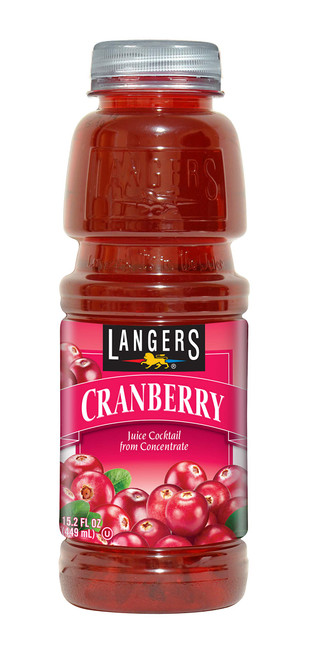 Langers Juice Cocktail, Cranberry, 15.2 Fluid Ounce (Pack of 12)