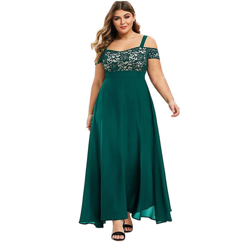 EKVAHL Plus Size Dresses for Curvy Women Formal Plus Size Dress Plus Size Gowns and Evening Dresses White Cocktail Dress Long Cocktail Dress A Line Formal Dress for Women Chiffon Dress