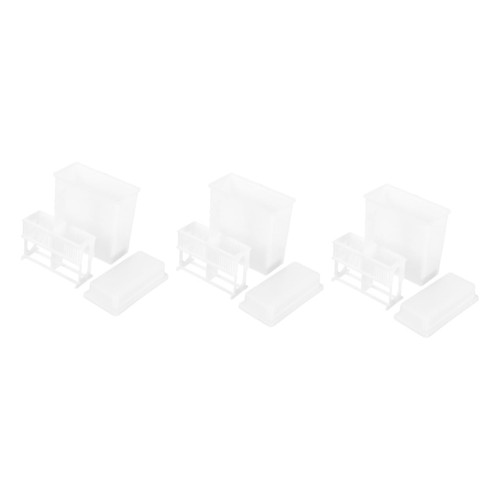 DOITOOL 3 Sets Slide Rack Microscope Slides Staining Rack and Jar Microscope Specimen Holder Slides Staining Jar Microscope Holder Laboratory Slides Rack Plastic White Glass Product