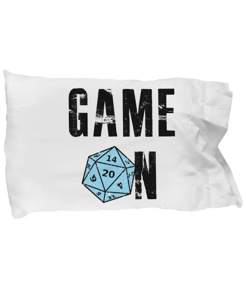 Hogue WS LLC Game On (D20, DND, Dungeons Dragons, RPG, D and D Dungeon Master Gift) Pillow Case Hogue WS LLC Game On (D20, DND, Dungeons Dragons, RPG, D and D Dungeon Master Gift) Pillow Case