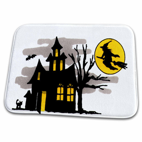 3dRose Halloween Haunted House Witch Flies Moon - Bathroom Bath Rug Mats (rug-296932-1) 3dRose Halloween Haunted House Witch Flies Moon - Bathroom Bath Rug Mats (rug-296932-1)