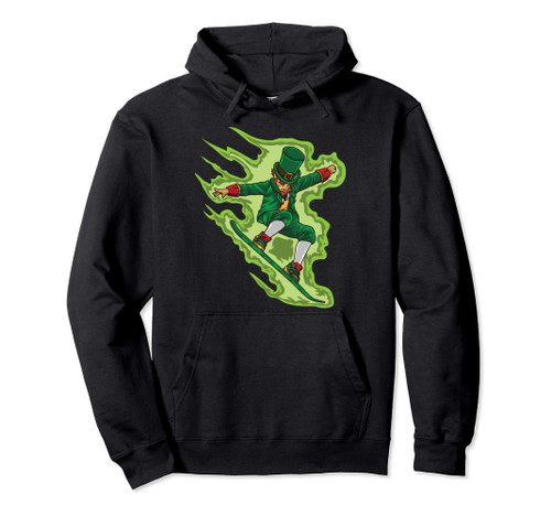 Snowboard Leprechaun - Irish Winter Sports - Snow Mountain Pullover Hoodie