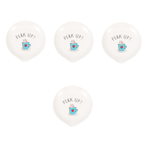 OUNONA 4pcs Ceramic Spoon Rest Spatula Rest Spoon Holder Ceramic Utensil Rest Farmhouse Spoon Rests Multi-function Spoon Rest Tablespoons Serving Spoon Applique Export Ceramics