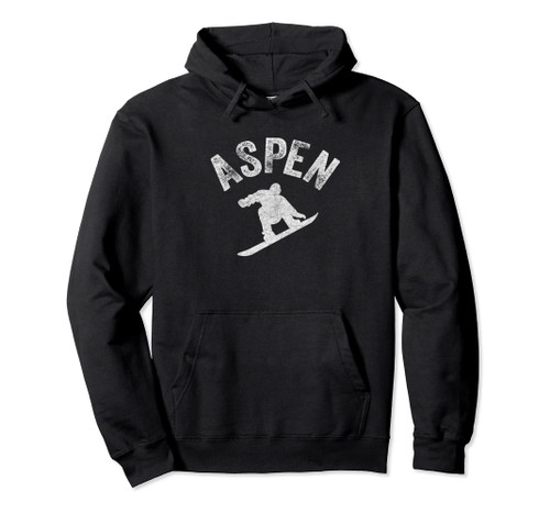 Aspen CO Snowmass Snowboarding Colorado Mountain Snowboarder Pullover Hoodie