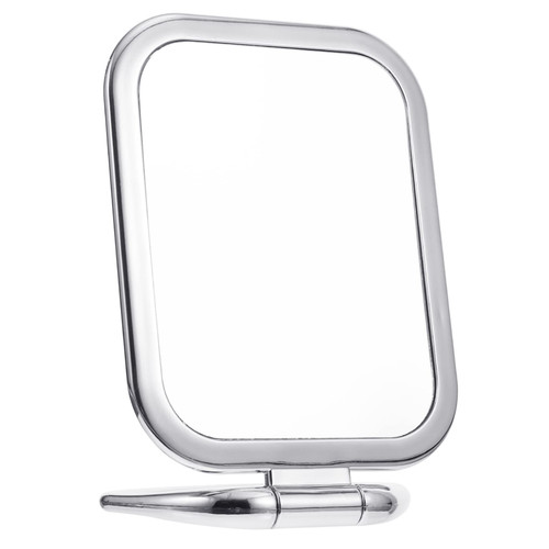 Mipcase 3pcs Double Sided Makeup Mirror Desktop Cosmetic Mirror Desktop Folding Mirror Double Vanity Mirror Home Travel Mirror Rectangular Standing Mirror Foldable Girl Plastic