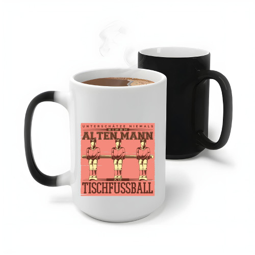 Gift for Table Football Players Never Underestimate an Old Man Present for All Ages 11oz 15oz Color Changing Mug