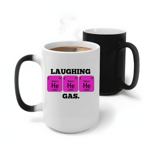Periodic Table of Elements He He He Chemistry Laughing Gas funny for Science Chemistry Teacher 11oz 15oz Color Changing Mug
