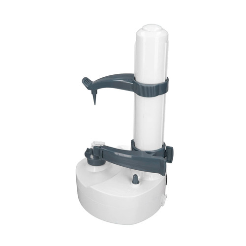 Automatic Rotating Cutter Paring Tool Electric Standing Peeler, Multifunction for Kitchen Potato Vegetable Fruit (White)