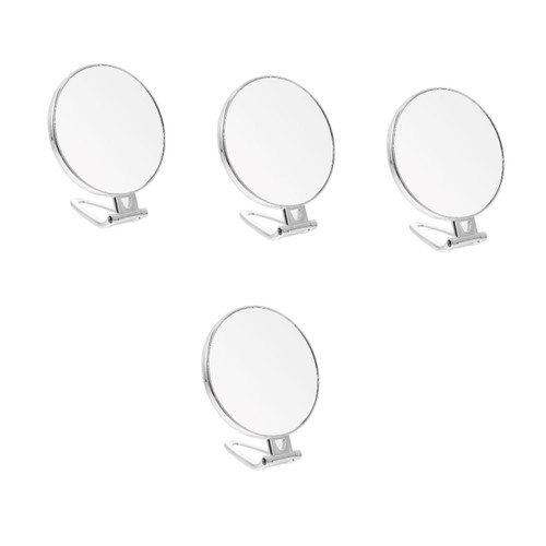 FOMIYES 4 pcs Vanity Mirror Tabletop Makeup Mirror Hand held Mirror Dresser Mirror countertop Mirrors Table Makeup Mirror Multifunction Mirror Clear Mirror Alloy to Rotate Desk Mirror fold