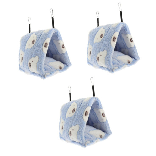 DOITOOL 3pcs Hamster Cotton Nest Hamster Hammock Bed Guinea Pig Bed Bird Hammock Nest Cage Accessories Hamster Beds Warm Nest Hamster Hut Squirrel Resting House Squirrel House