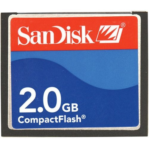 Sandisk 2GB Compactflash Card Type I (SDCFB-2048-A10, Retail Package)