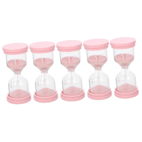 DECHOUS 5pcs Hourglass Timer Kids Clock Home Decor Sand Glass Timer Egg Sand Timer Sand Clock Decorations Kitchen Timer Hour Glass Timer for Kids 3 Minutes Sand Timer Antique PVC Household
