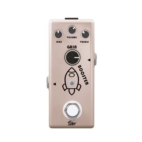 ISET Booster Effect Pedal Analog Rocket Boost For Electric Guitar Bass True Bypass