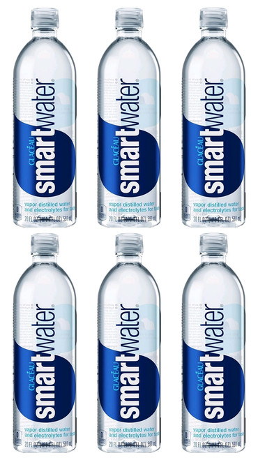 Smartwater Glaceau Nutrient-Enhanced Water Bottles, 20 fl oz, 6 Pack Smartwater Glaceau Nutrient-Enhanced Water Bottles, 20 fl oz, 6 Pack
