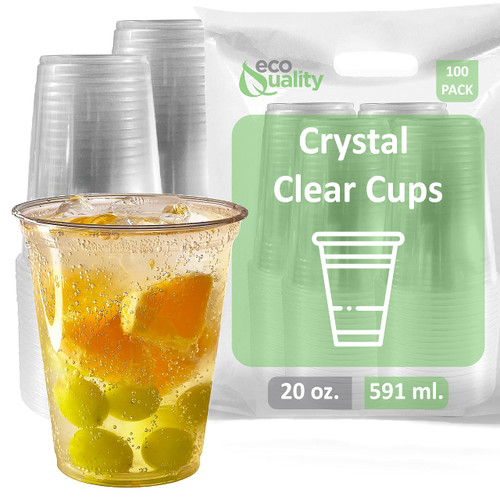 Clear Plastic Disposable Pet Cups | 20 oz Cups, 100 Pack | Crystal Clear PET Cup | Cold Smoothie | Iced Coffee Go Cups | Ideal for Coffee, Parfait, Juice, Soda, Cocktail, Party Cups (20oz, 100 count) Clear Plastic Disposable Pet Cups | 20 oz Cups, 100 Pack | Crystal Clear PET Cup | Cold Smoothie | Iced Coffee Go Cups | Ideal for Coffee, Parfait, Juice, Soda, Cocktail, Party Cups (20oz, 100 count)