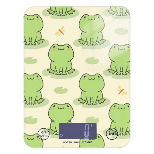 Cute Frog Food Kitchen Scale Waterproof Digital Scale Weight Ounces and Grams 11lb Kitchen Scale for Weight Loss Coffee Cooking Baking