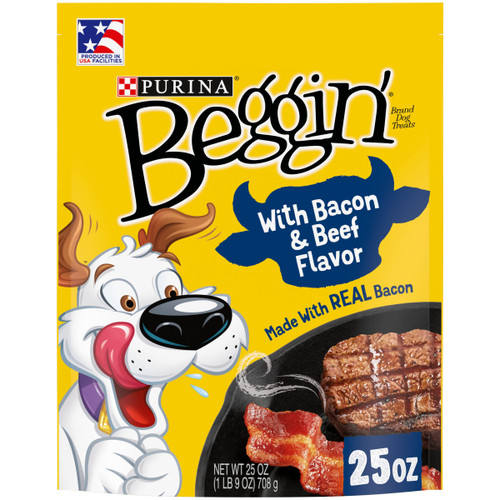 Purina Beggin' Strips With Real Meat Dog Treats With Bacon and Beef Flavors Purina Beggin' Strips With Real Meat Dog Treats With Bacon and Beef Flavors