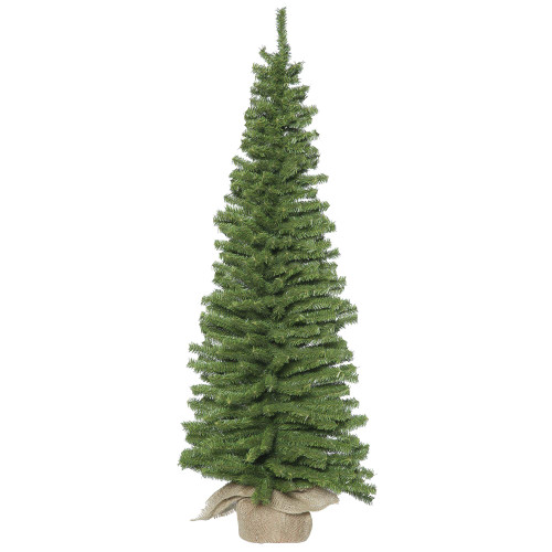 Vickerman 24" Pine Artificial Christmas Tree, Unlit - Faux Pine Christmas Tree - Burlap Base - Seasonal Indoor Table Top Home Decor Vickerman 24" Pine Artificial Christmas Tree, Unlit - Faux Pine Christmas Tree - Burlap Base - Seasonal Indoor Table Top Home Decor