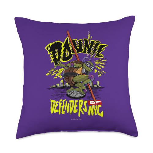 Teenage Mutant Ninja Turtles Mutant Mayhem Donnie City Throw Pillow, 18x18, Multicolor