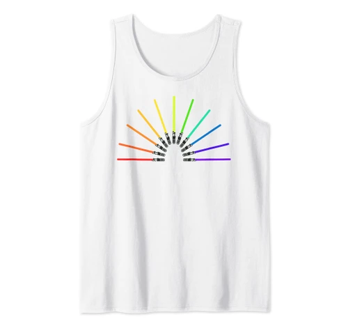 Star Wars Rainbow Lightsabers Tank Top