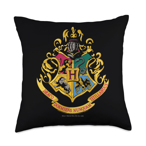 Harry Potter Hogwarts School Crest Throw Pillow, 18x18, Multicolor