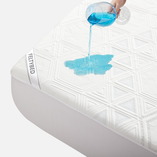 Waterproof Mattress Protector Queen, Mattress Cover Queen Size Bed Breathable, Soft Noiseless Mattress Pad Fitted with Deep Pocket 8"-21" Machine Washable Waterproof Mattress Protector Queen, Mattress Cover Queen Size Bed Breathable, Soft Noiseless Mattress Pad Fitted with Deep Pocket 8"-21" Machine Washable