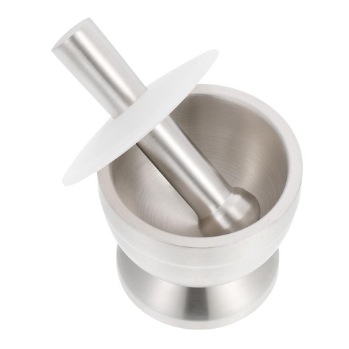 Mikinona 1 Set Pound Jar Stainless Steel Garlic Press Household Garlic Pounder Garlic Grinding Tool Garlic Grinding Bowls Masher for Garlic and Garlic Crush Pot Metal Medicine Machine